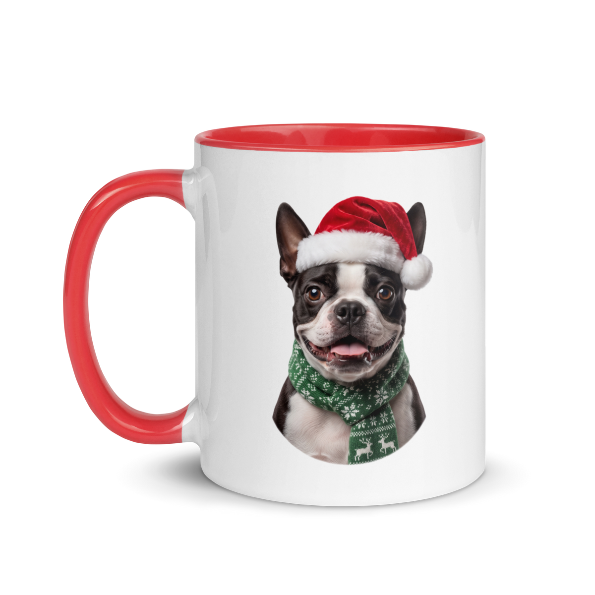 Boston Terrier Ceramic Mug with Color Inside