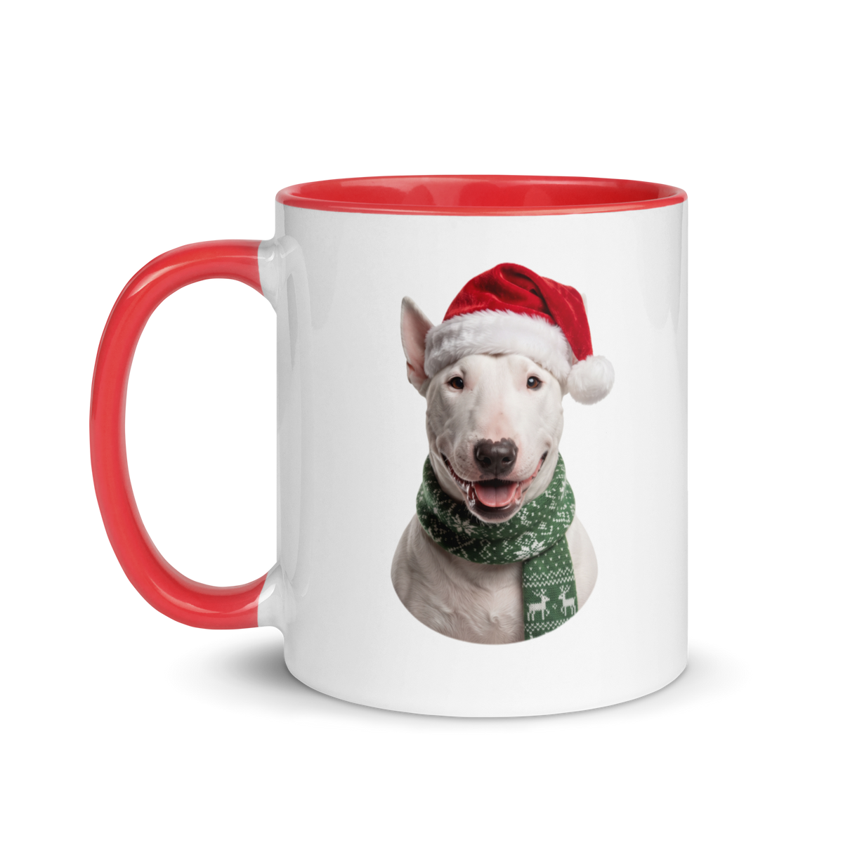 Bull Terrier Ceramic Mug with Color Inside