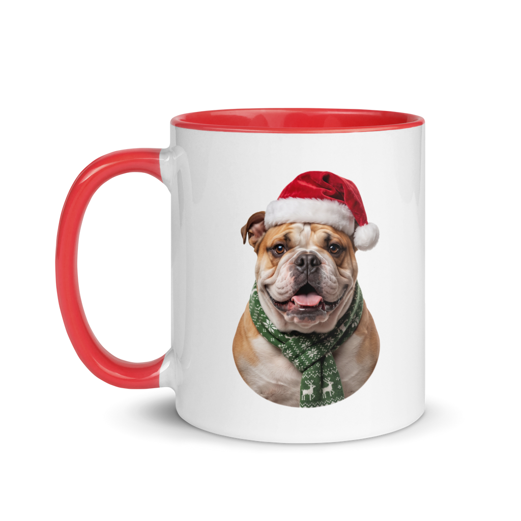 Bulldog Ceramic Mug with Color Inside