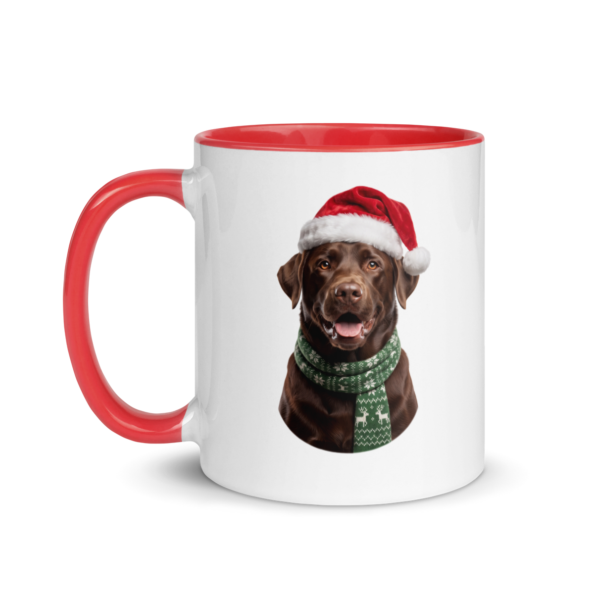 Chocolate Labrador Ceramic Mug with Color Inside