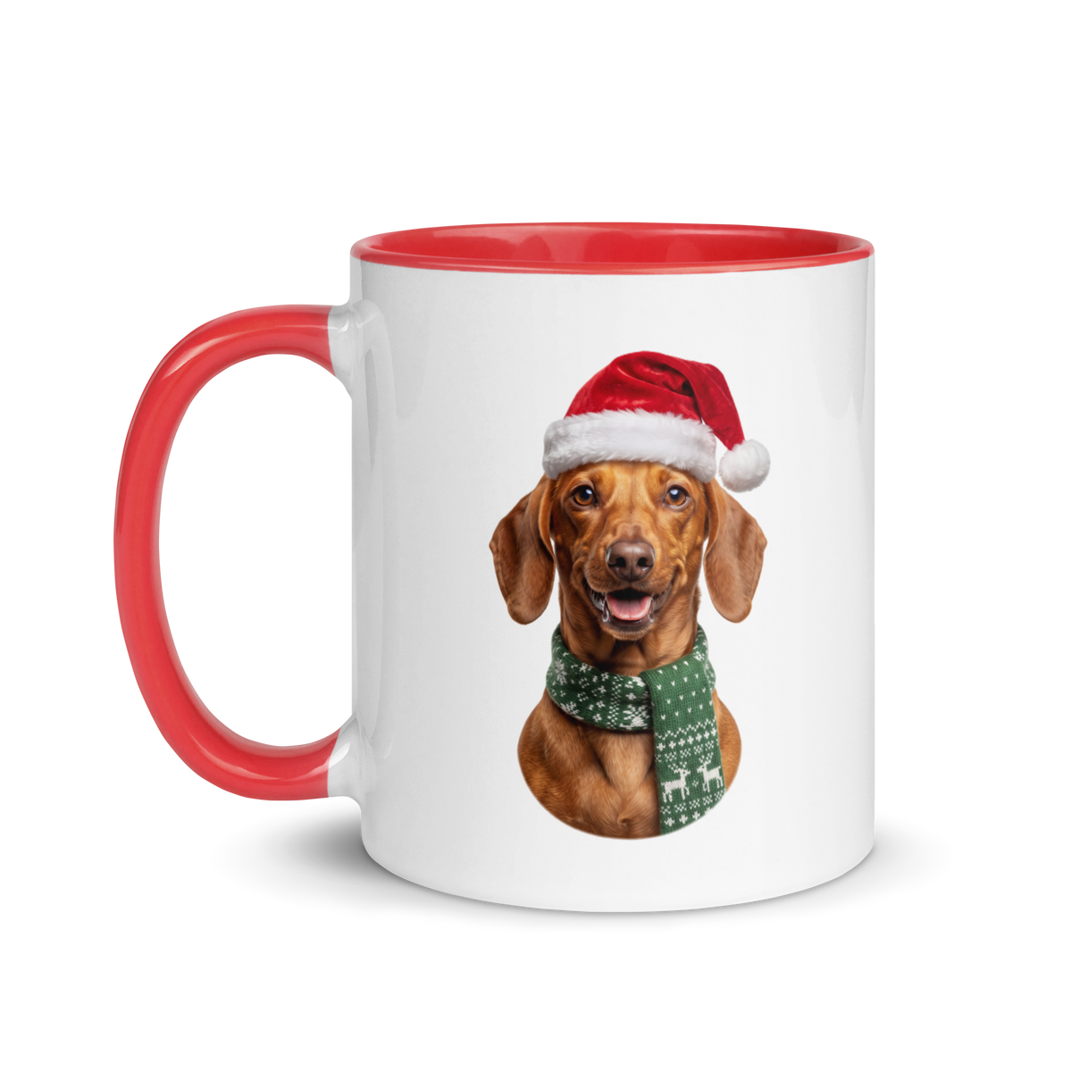 Dachshund Ceramic Mug with Color Inside