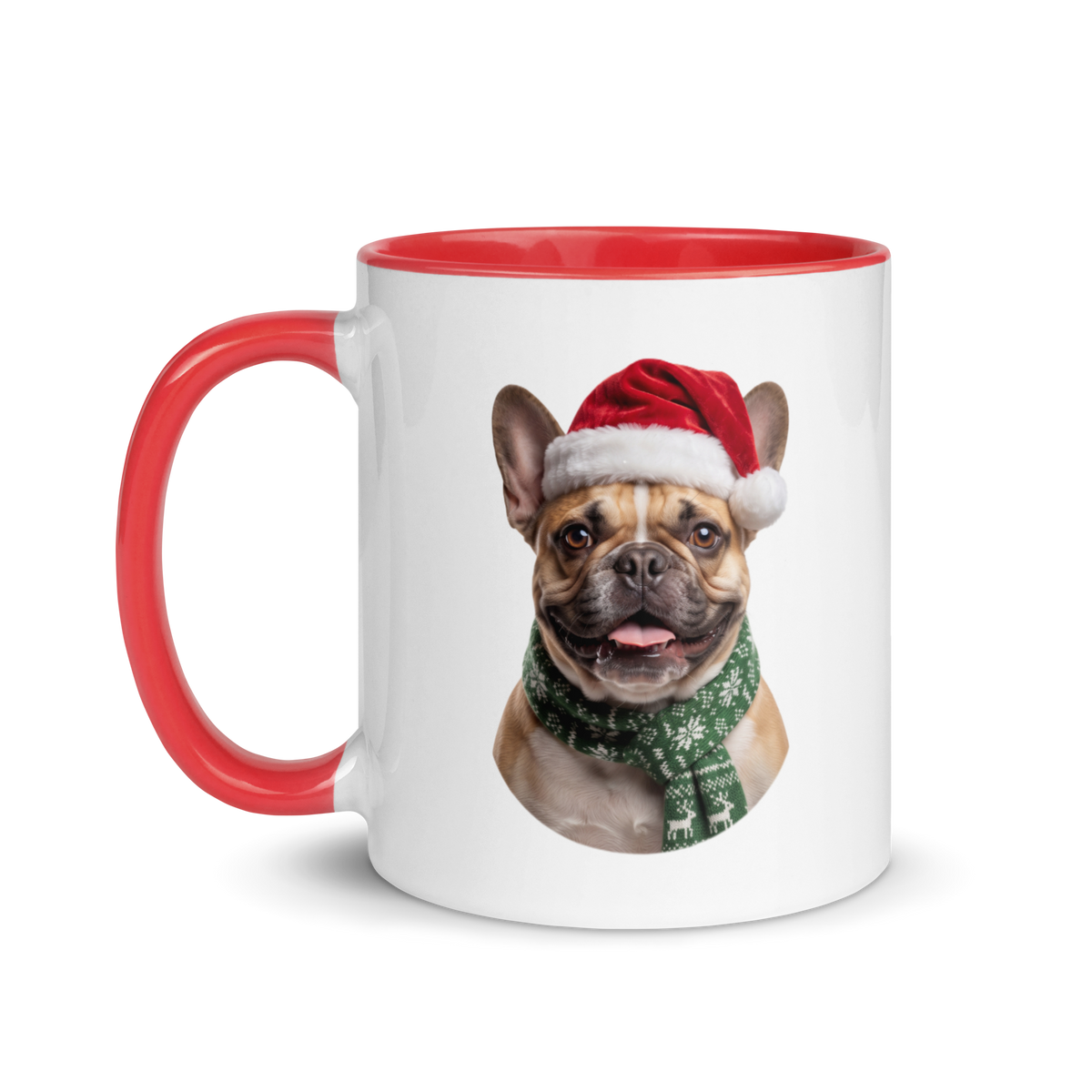 French Bulldog Ceramic Mug with Color Inside