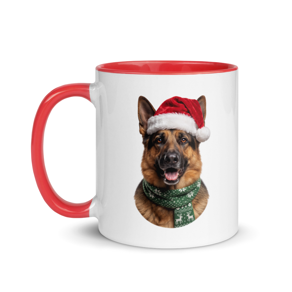 German Shepherd Ceramic Mug with Color Inside