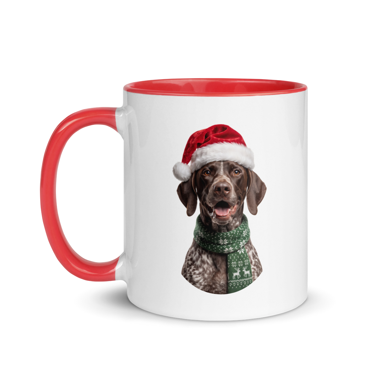 German Shorthaired Pointer Ceramic Mug with Color Inside