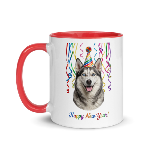 Alaskan Husky Ceramic New Year Mug