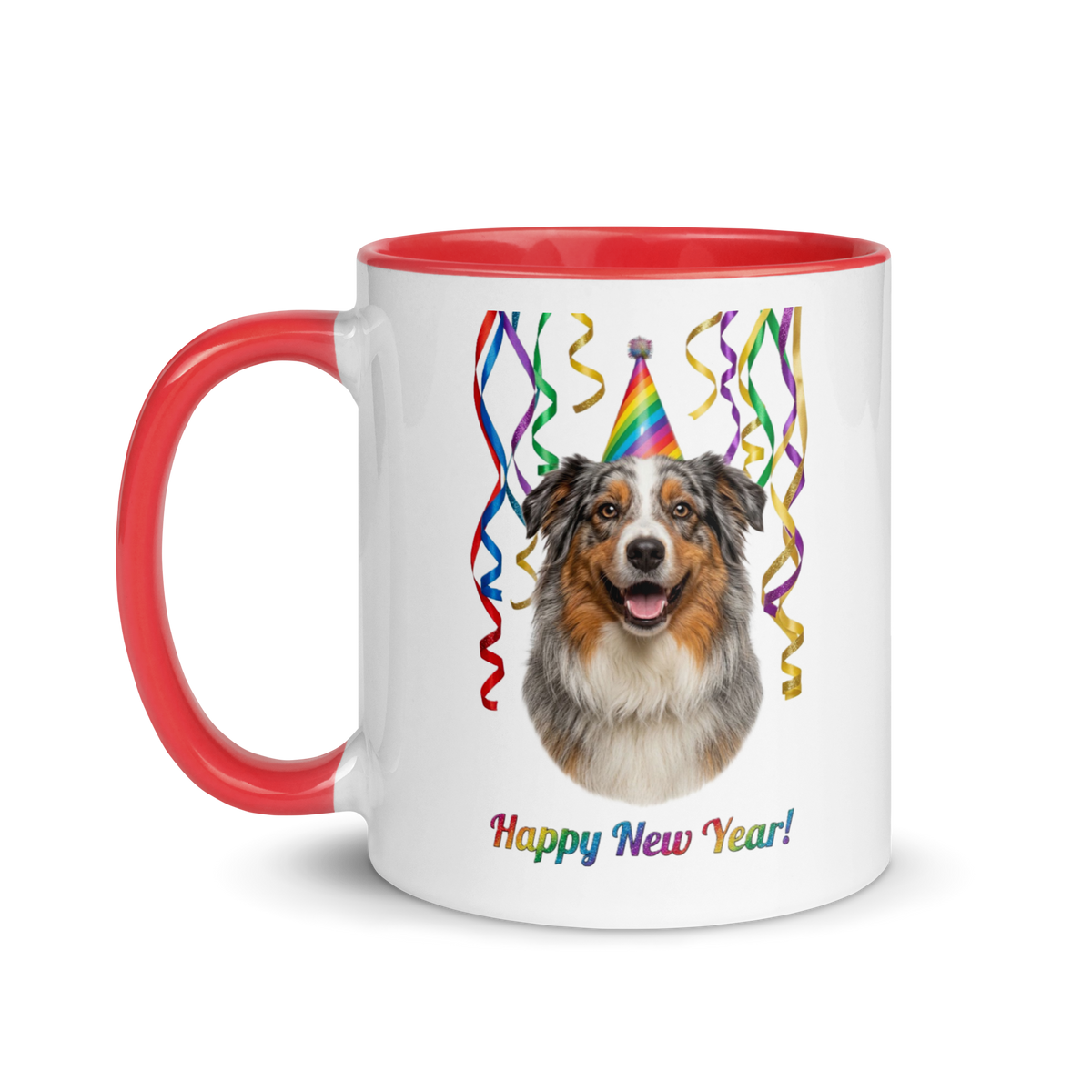 Australian Shepherd Ceramic New Year Mug