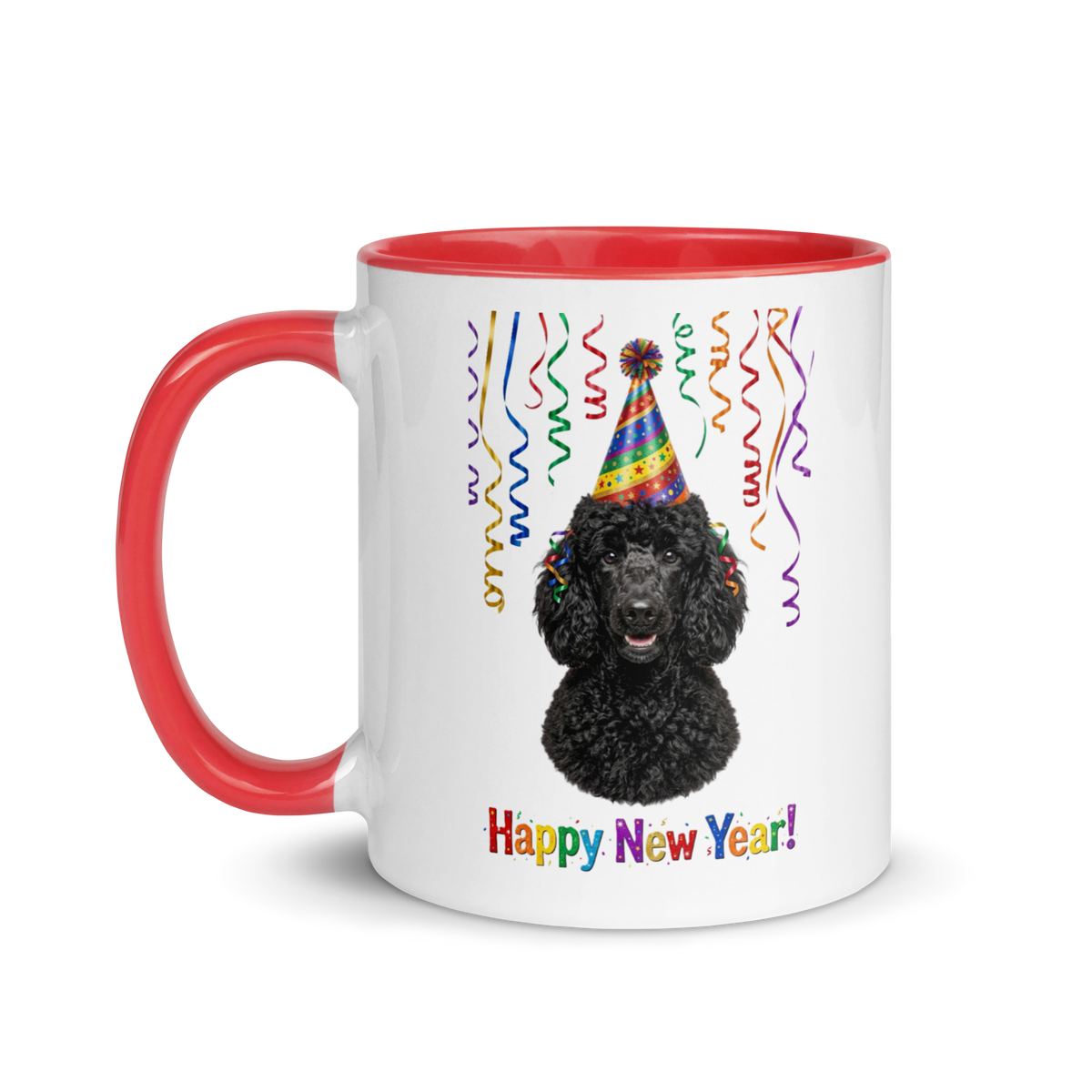 Black Poodle Ceramic New Year Mug