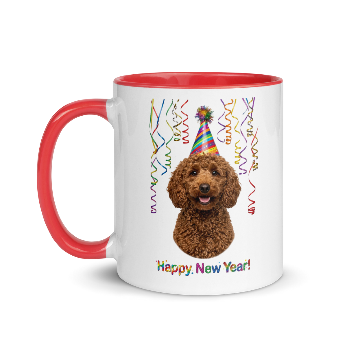 Brown Poodle Ceramic New Year Mug