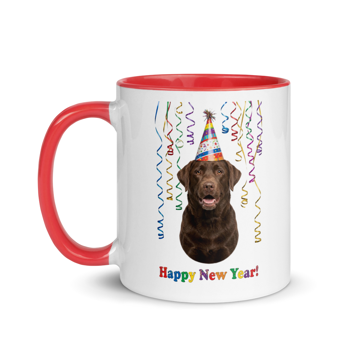 Chocolate Labrador Ceramic New Year Mug