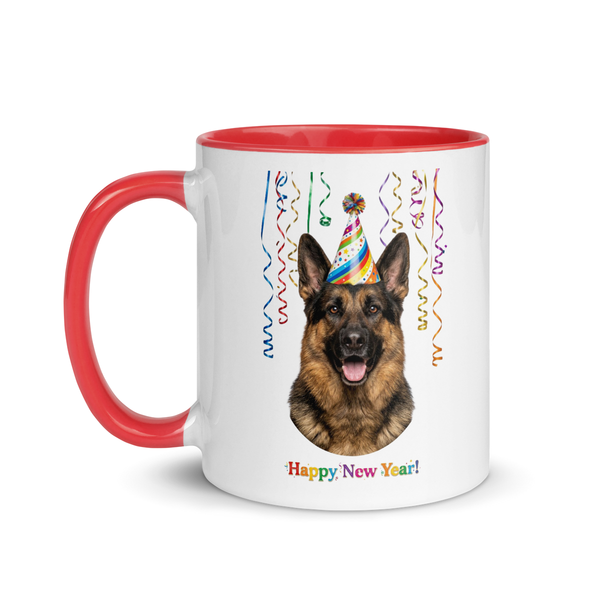 German Shepherd Ceramic New Year Mug