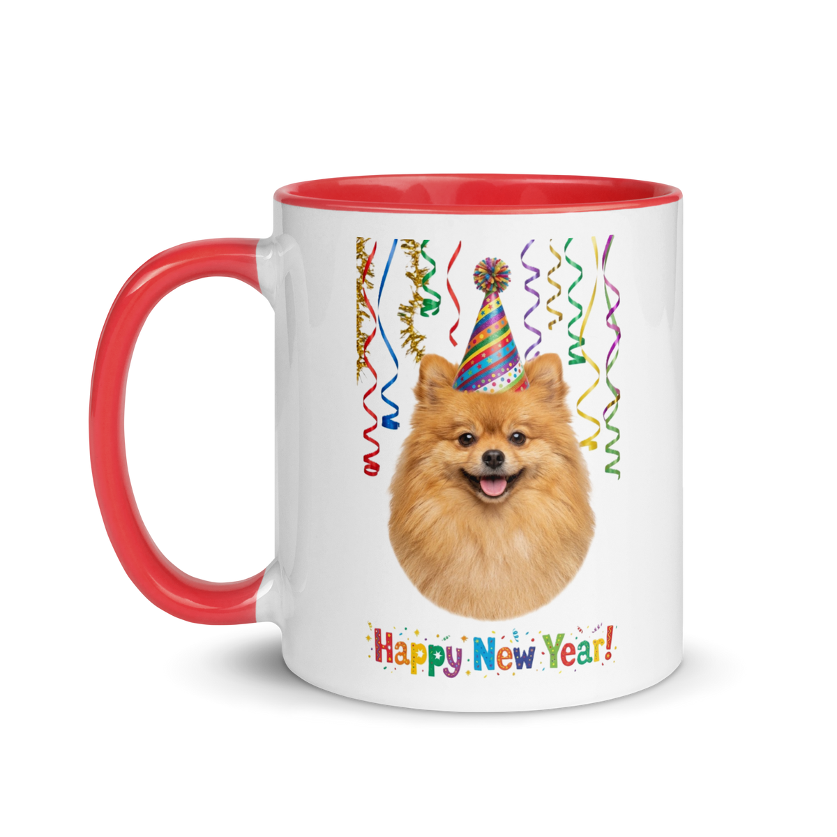 Pomeranian Ceramic New Year Mug