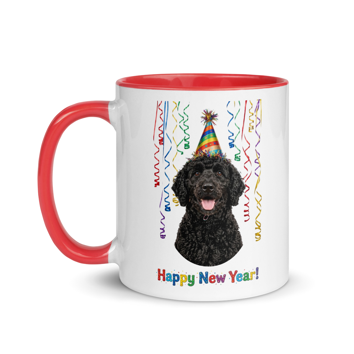 Portuguese Water Dog Ceramic New Year Mug