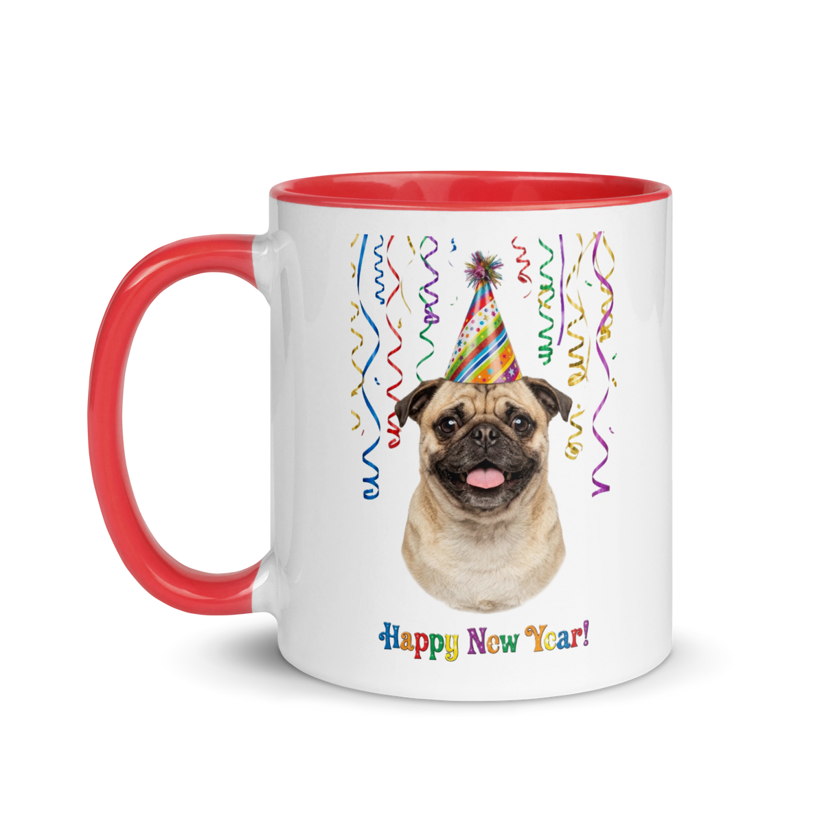 Pug Ceramic New Year Mug