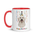 White Poodle Ceramc New Year Mug