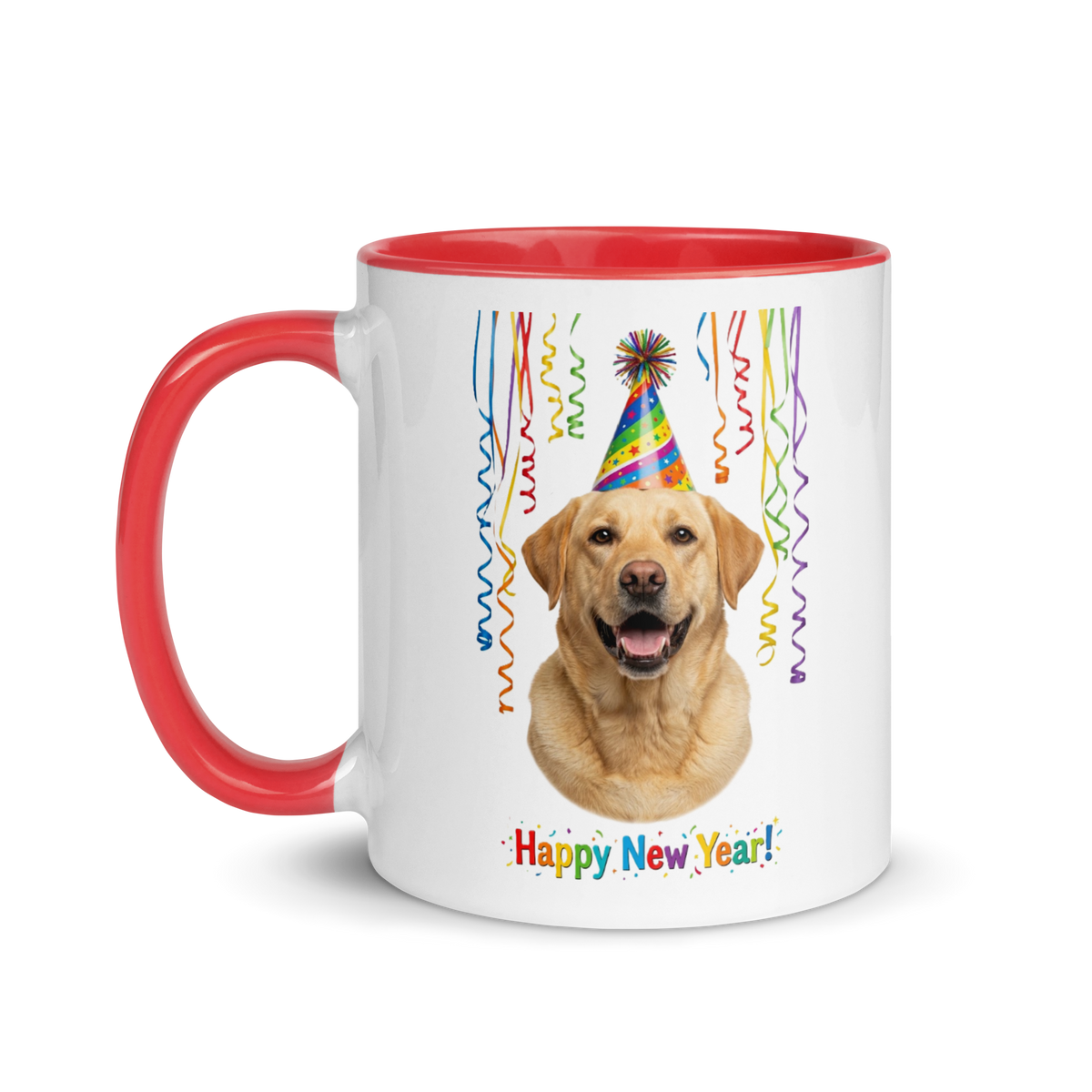 Yellow Labrador Ceramic New Year Mug