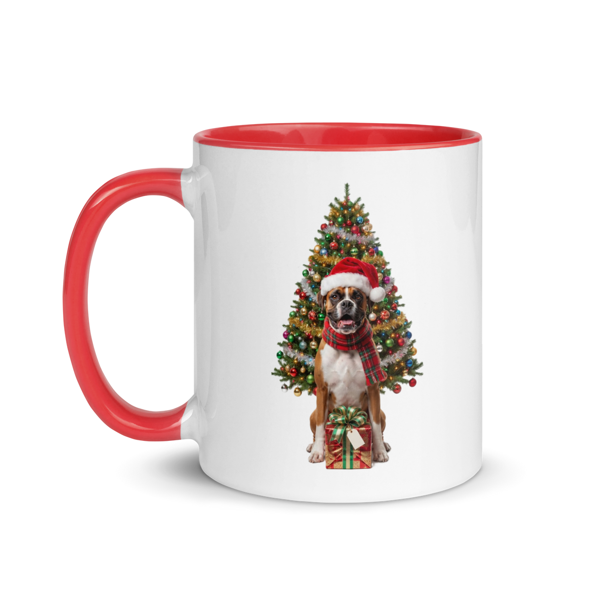 Boxer Ceramic Christmas Mug