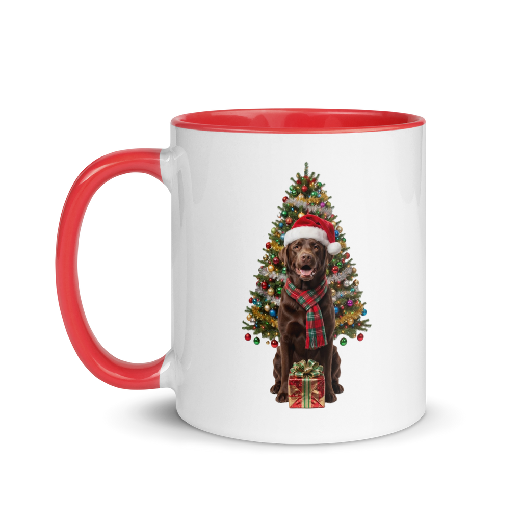 Chocolate Labrador Ceramic Christmas Mug