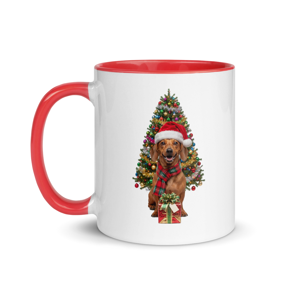 Dachshund Ceramic Christmas Mug