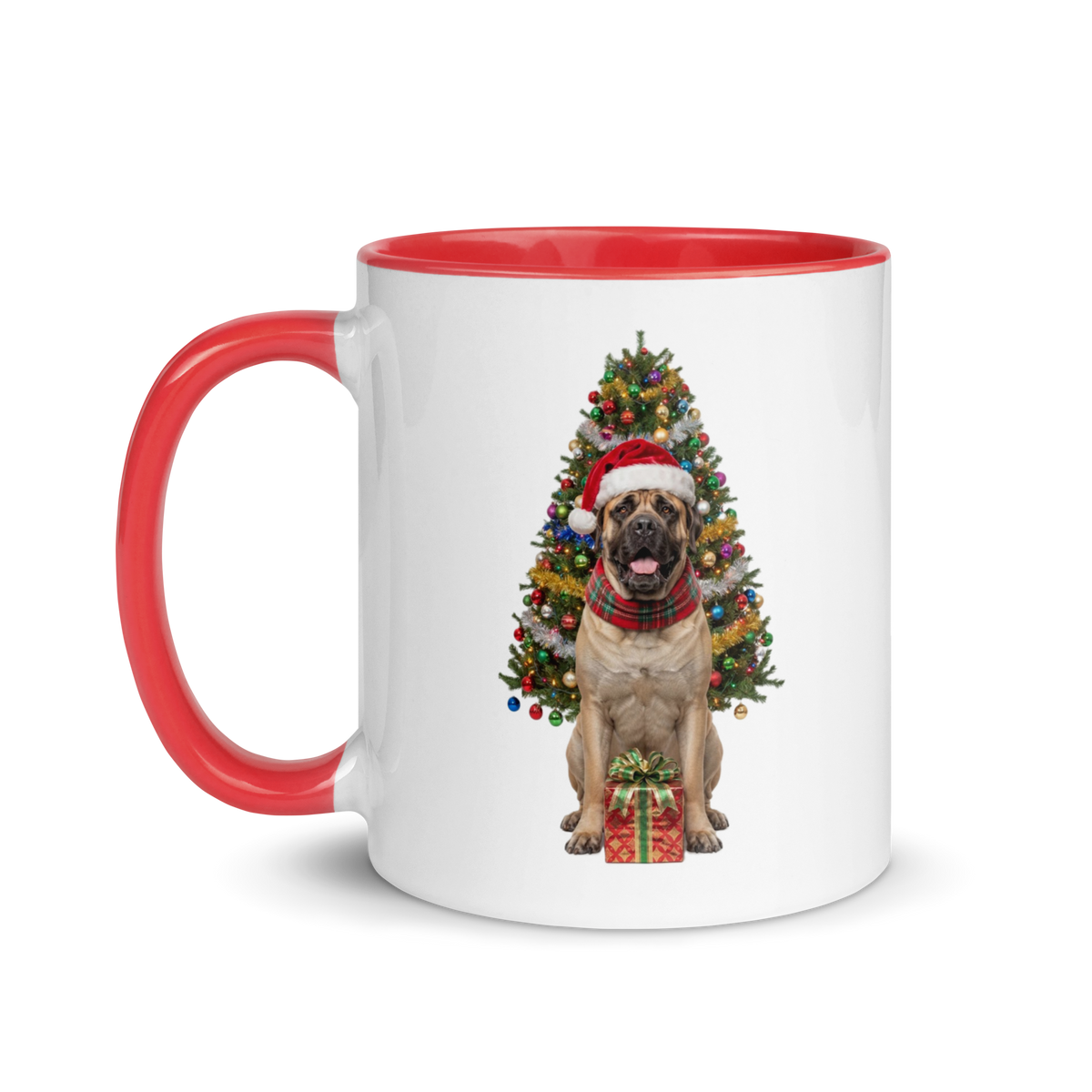 Mastiff Ceramic Christmas Mug