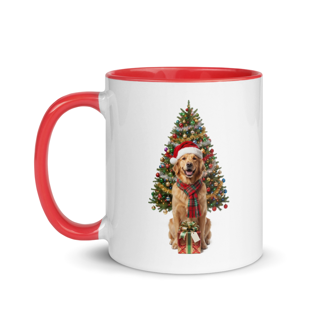 Golden Retriever Ceramic Christmas Mug