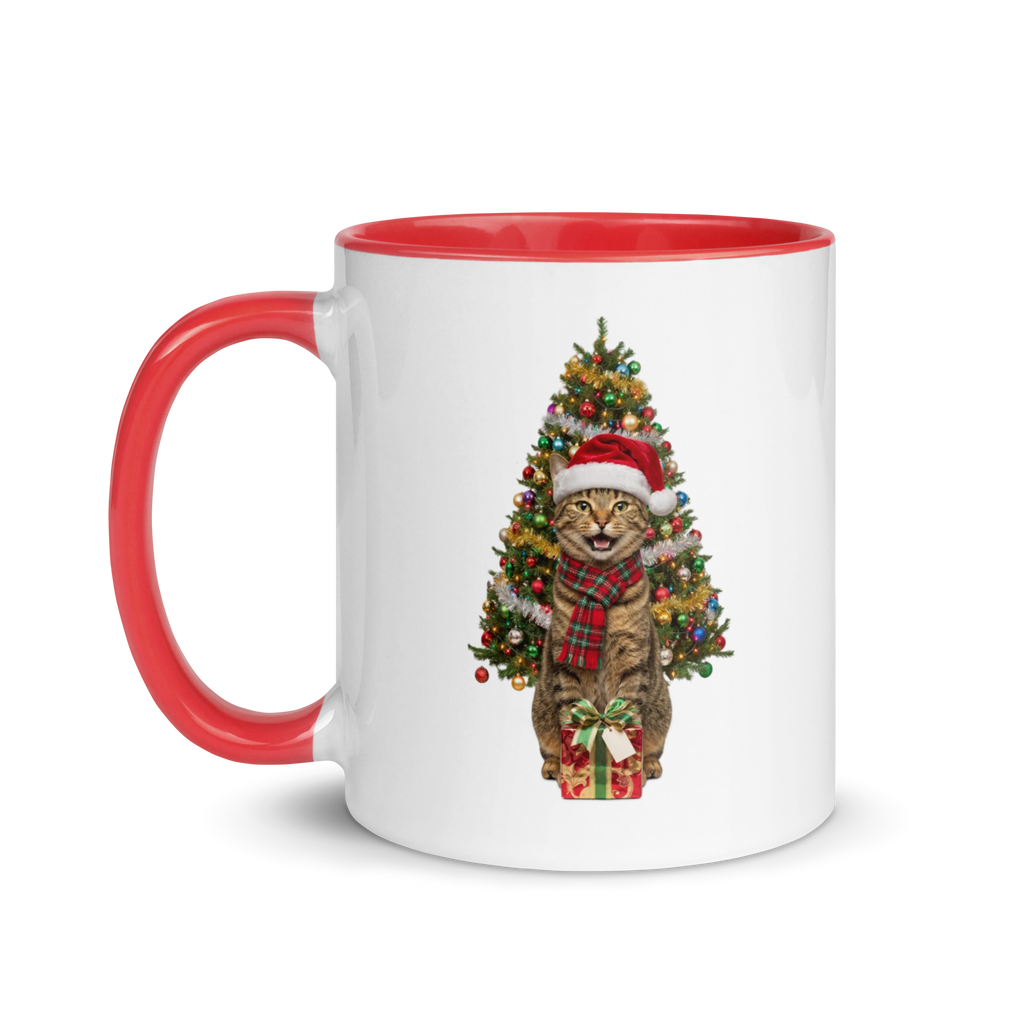 Domestic Shorthair Cat Ceramic Christmas Mug