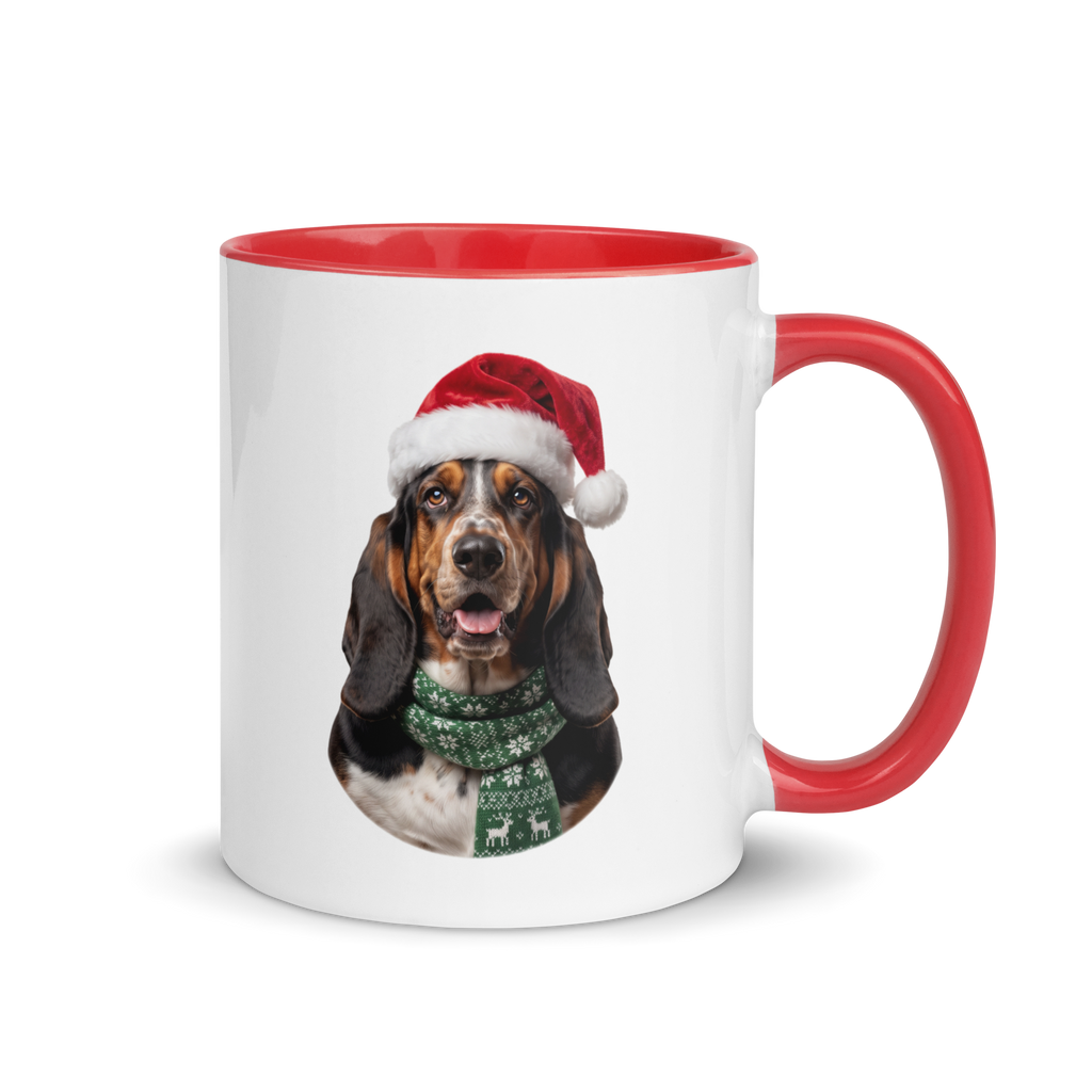 Basset Hound Ceramic Mug with Color Inside