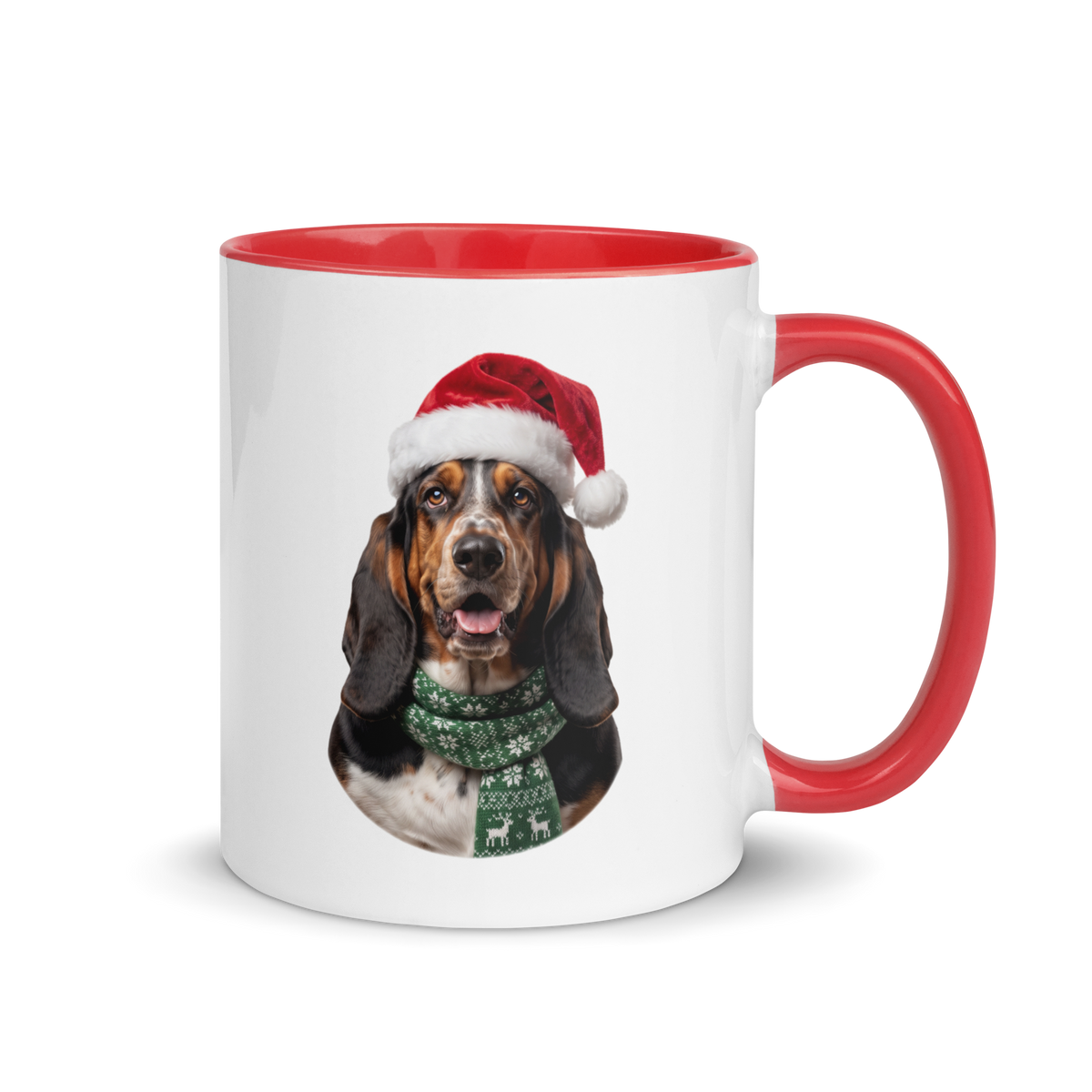 Basset Hound Ceramic Mug with Color Inside
