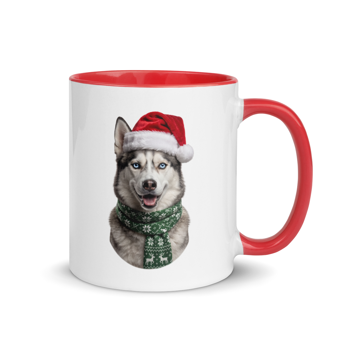 Alaskan Husky Ceramic Mug with Color Inside