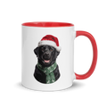 Black Labrador Ceramic Mug with Color Inside