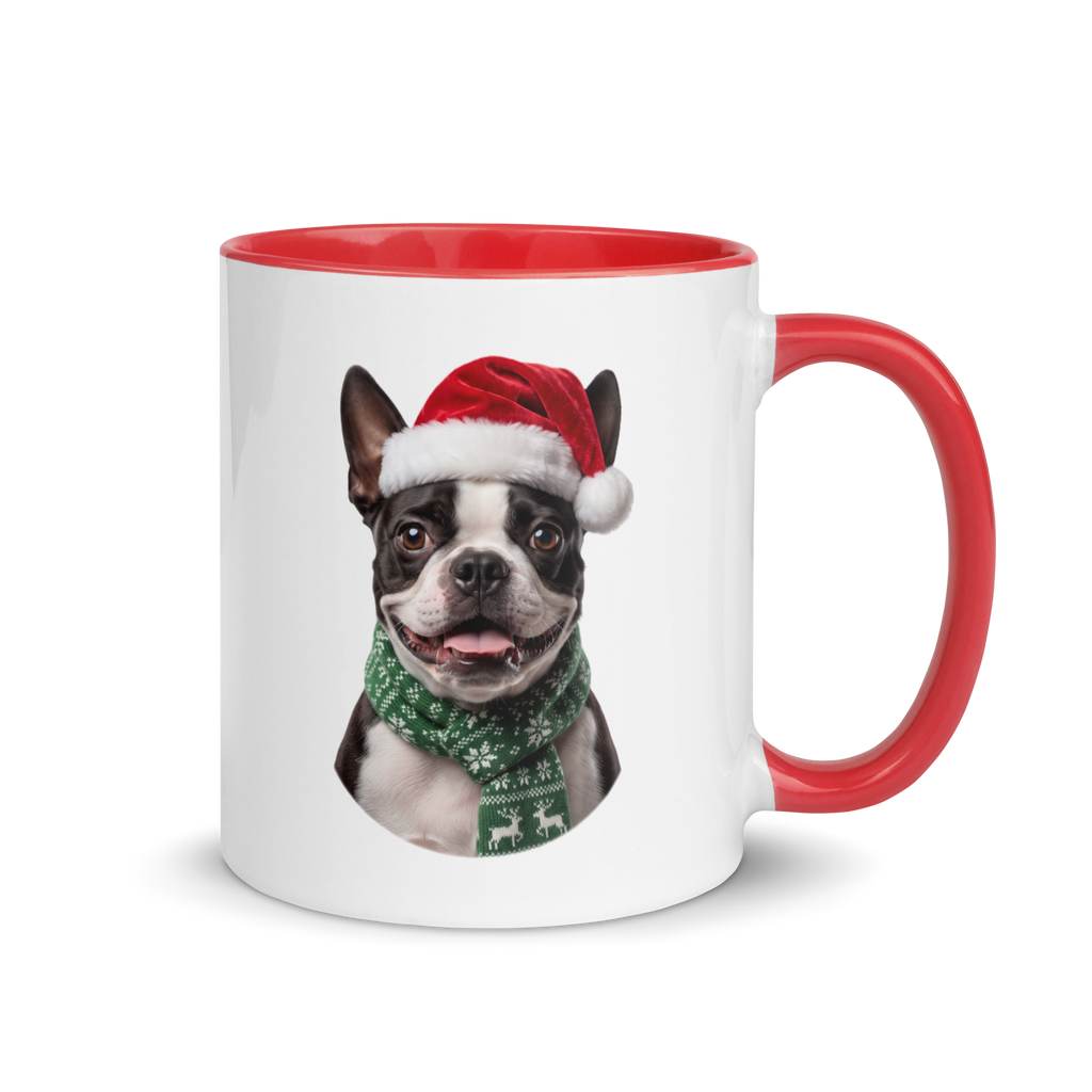 Boston Terrier Ceramic Mug with Color Inside