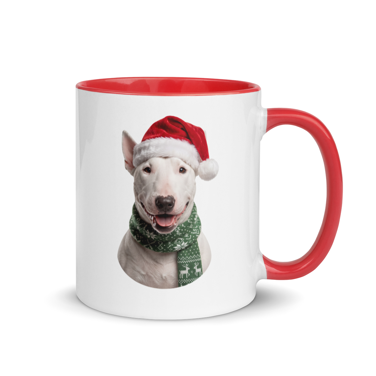 Bull Terrier Ceramic Mug with Color Inside