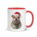 Bulldog Ceramic Mug with Color Inside