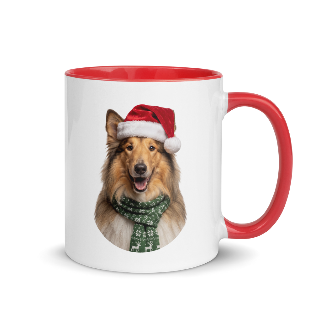 Collie Ceramic Mug with Color Inside