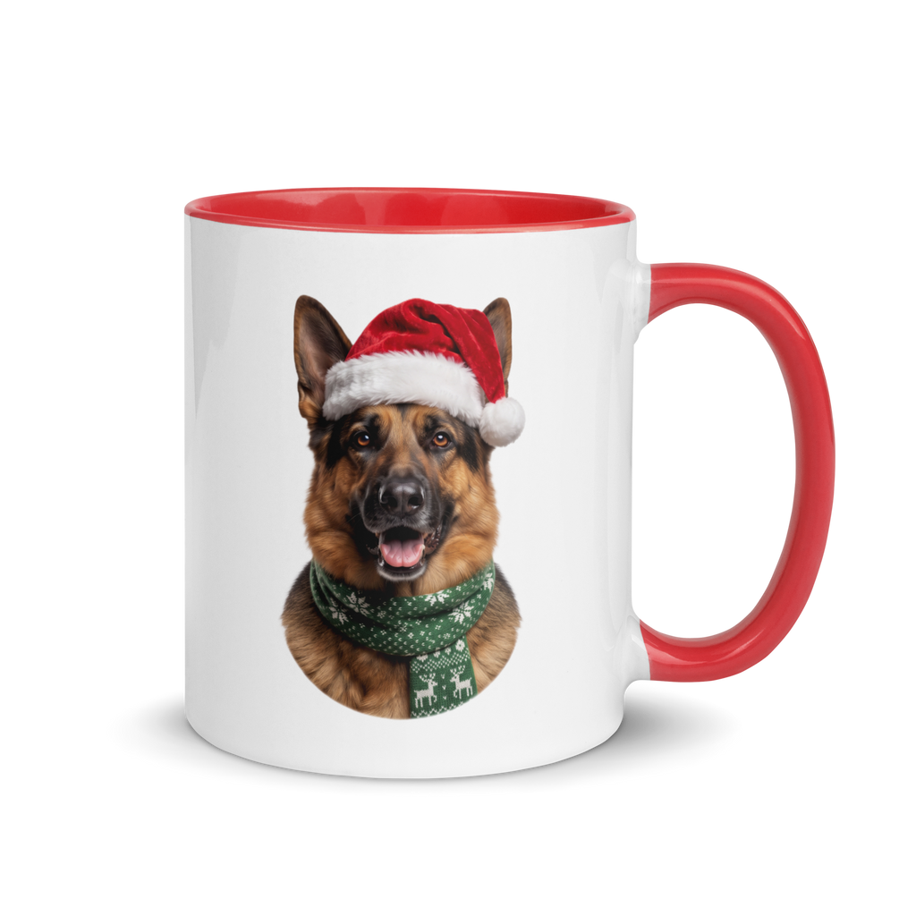 German Shepherd Ceramic Mug with Color Inside
