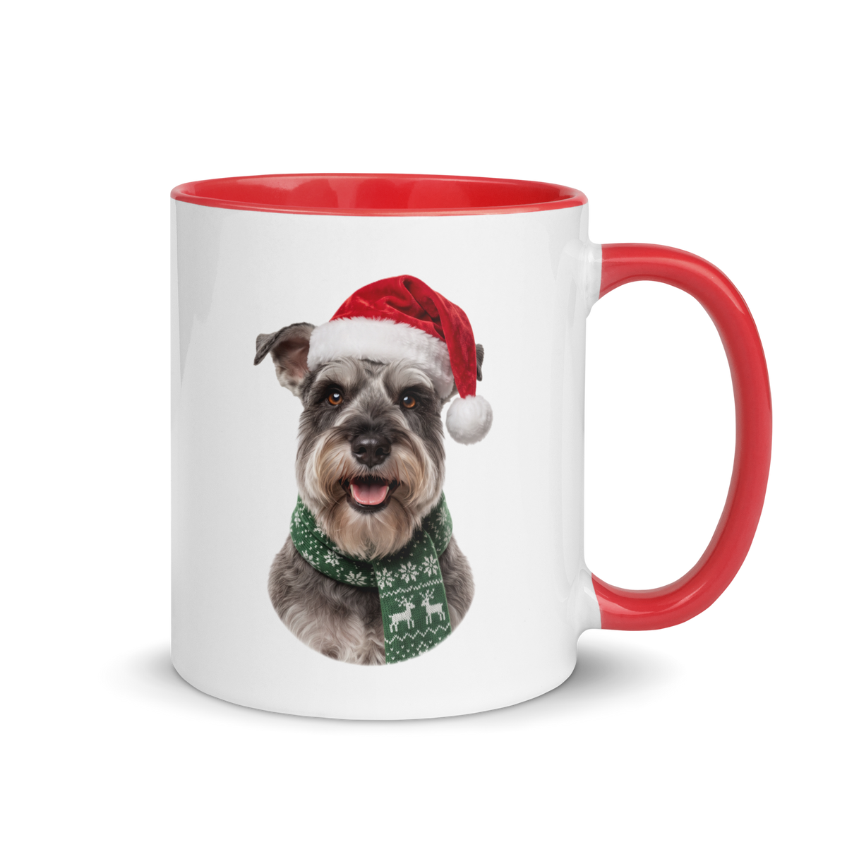 Schnauzer Ceramic Mug with Color Inside