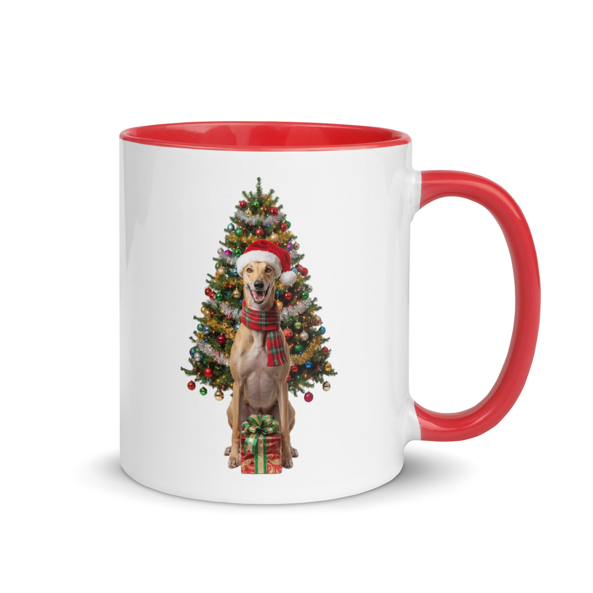 Greyhound Ceramic Christmas Mug