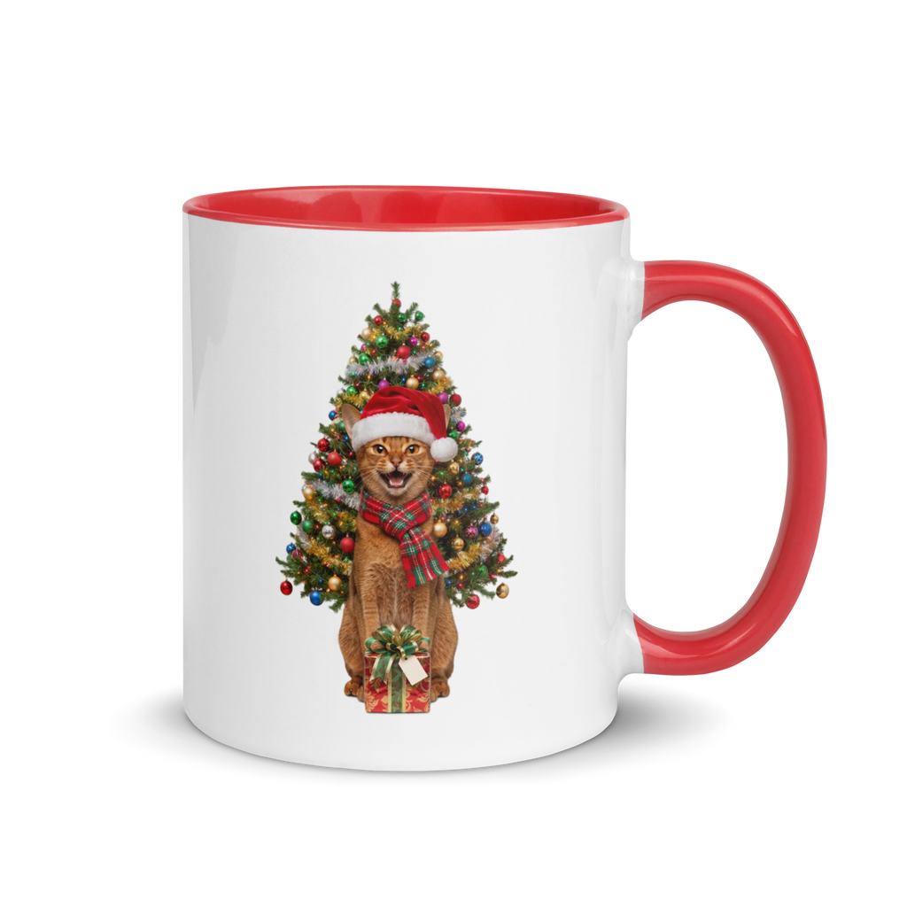 Abyssinian Cat Ceramic Christmas Mug