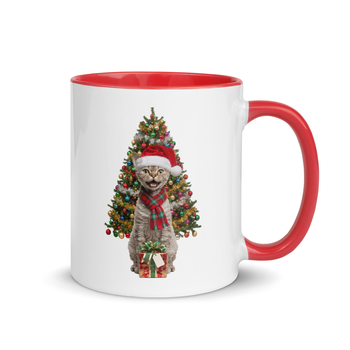 Devon Rex Cat Ceramic Christmas Mug