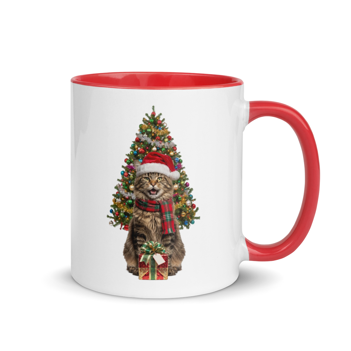 Maine Coon Cat Ceramic Christmas Mug