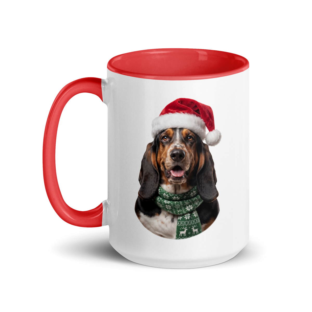 Basset Hound Ceramic Mug with Color Inside