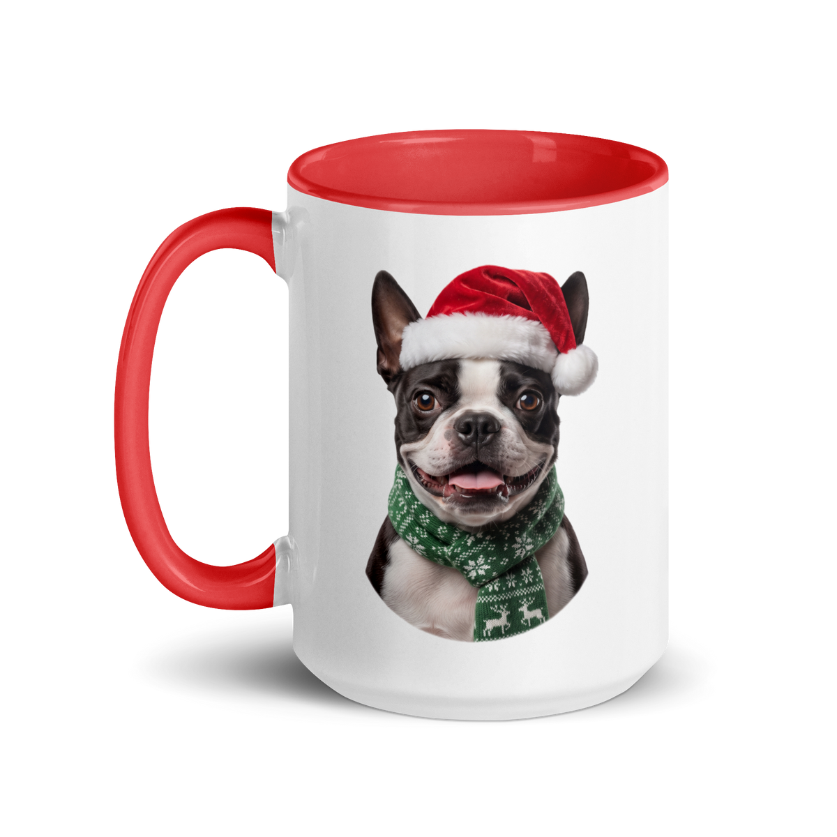 Boston Terrier Ceramic Mug with Color Inside