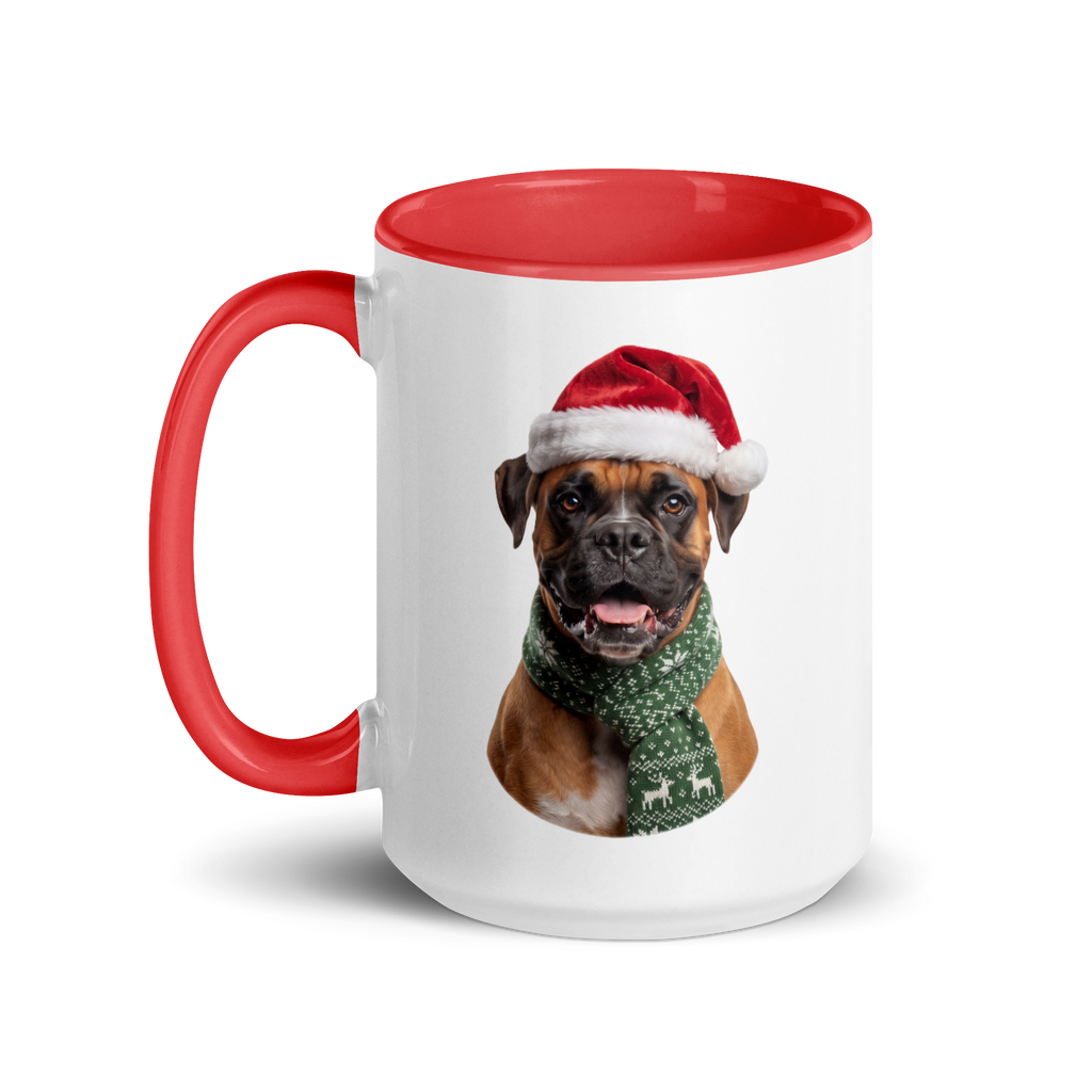 Boxer Ceramic Mug with Color Inside