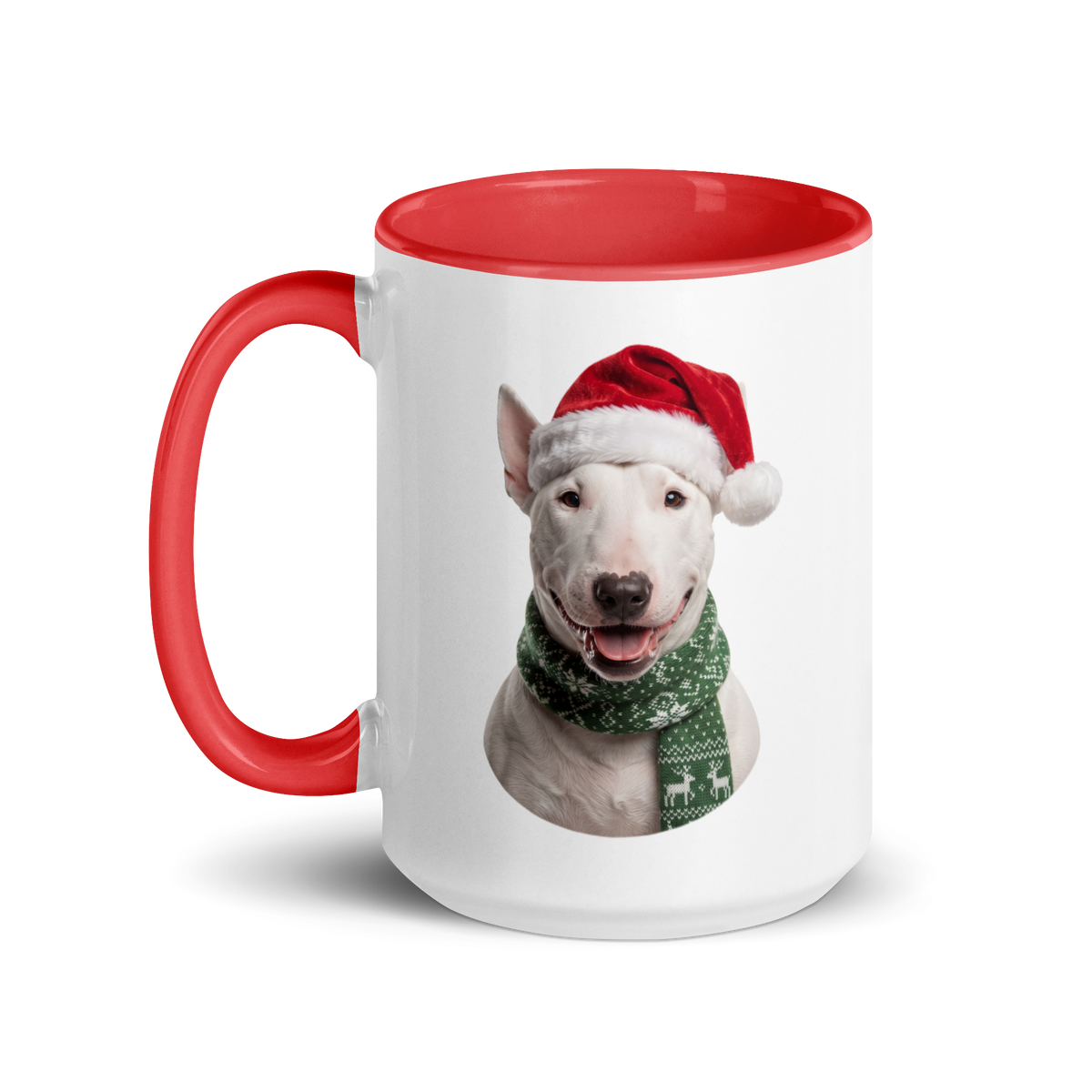 Bull Terrier Ceramic Mug with Color Inside