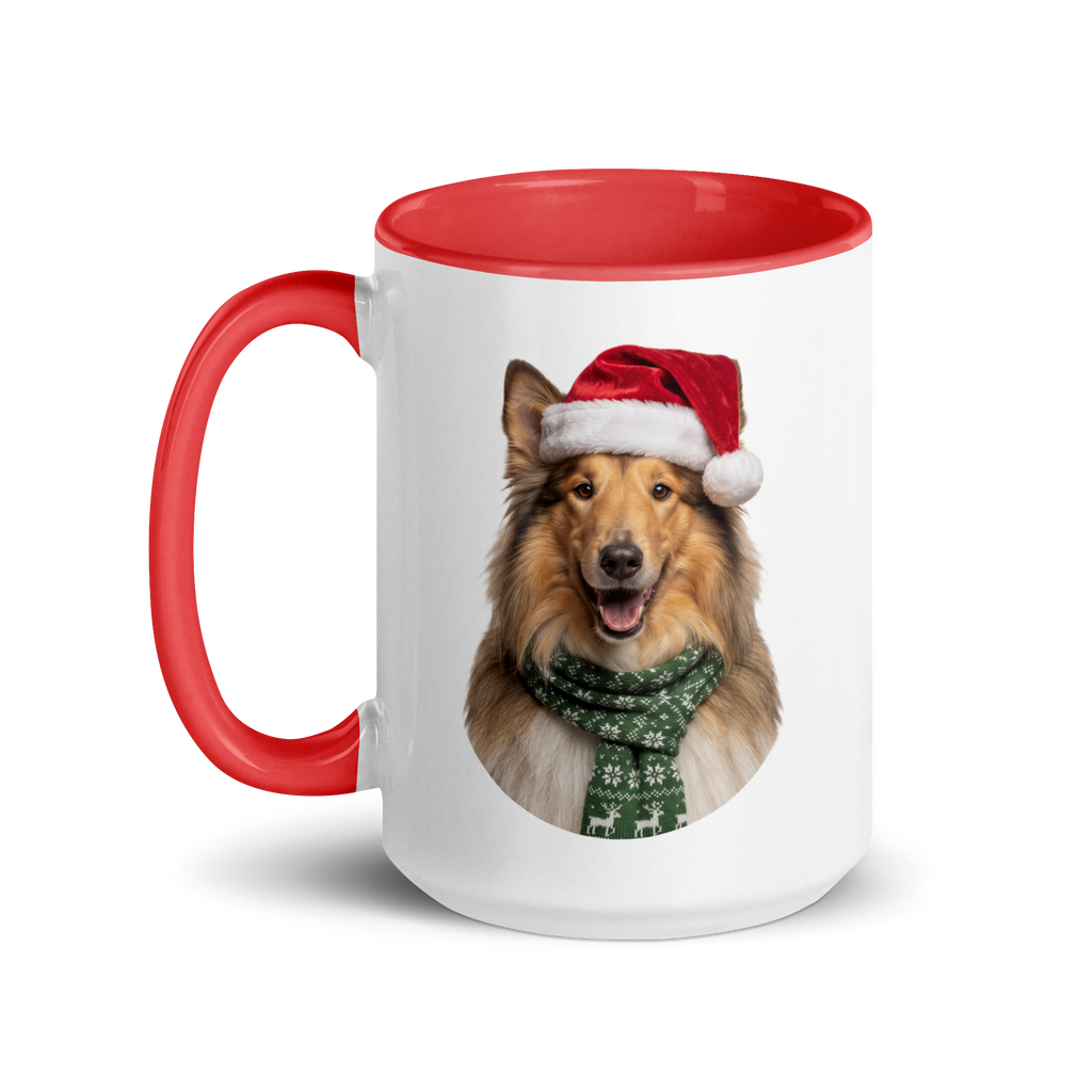 Collie Ceramic Mug with Color Inside