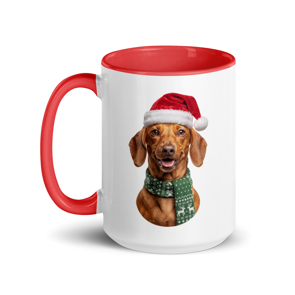 Dachshund Ceramic Mug with Color Inside