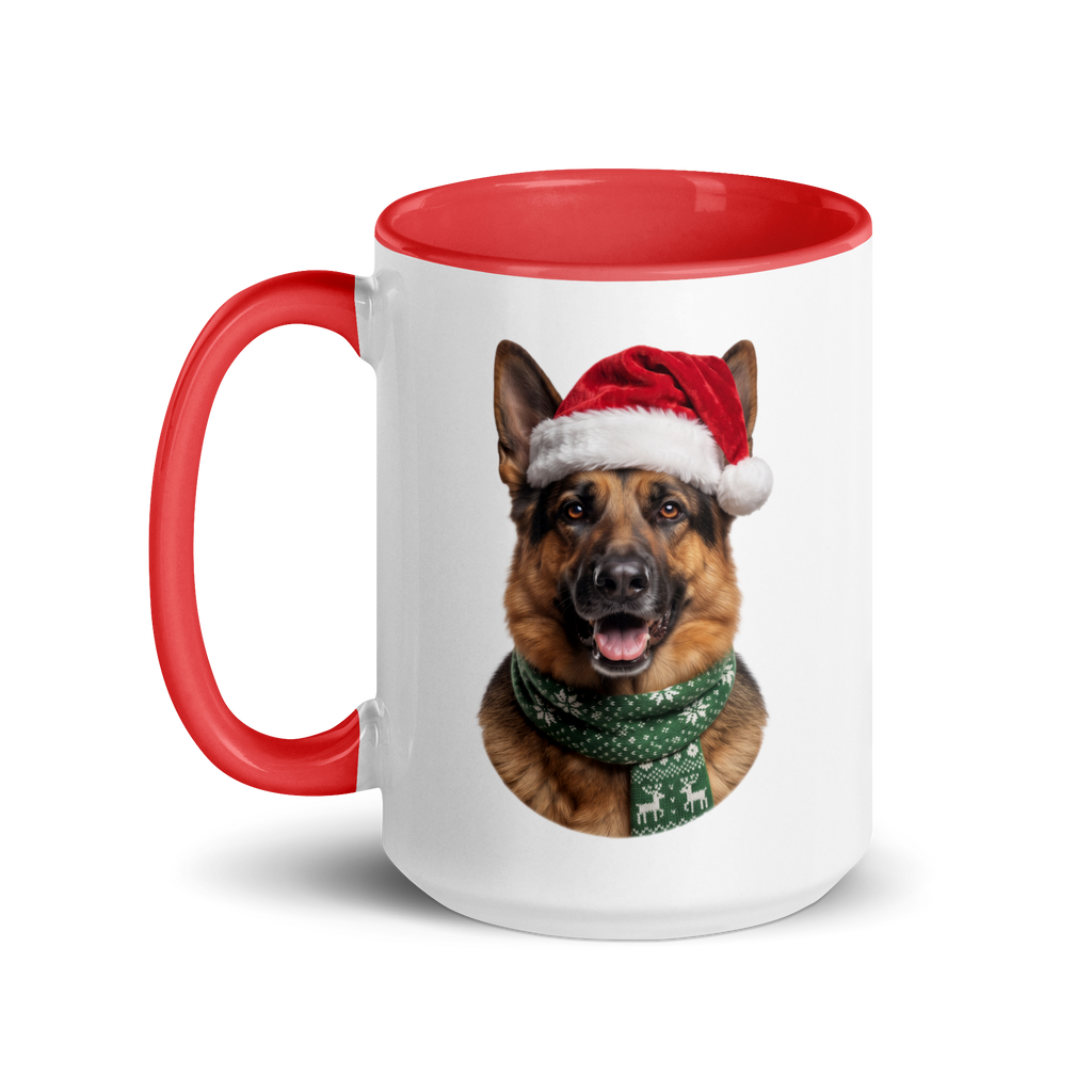 German Shepherd Ceramic Mug with Color Inside