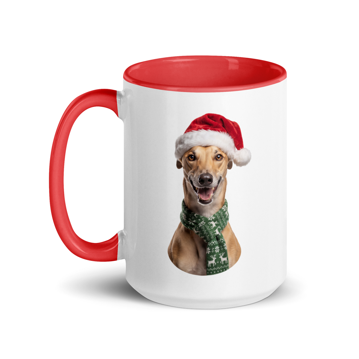 Greyhound Ceramic Mug with Color Inside