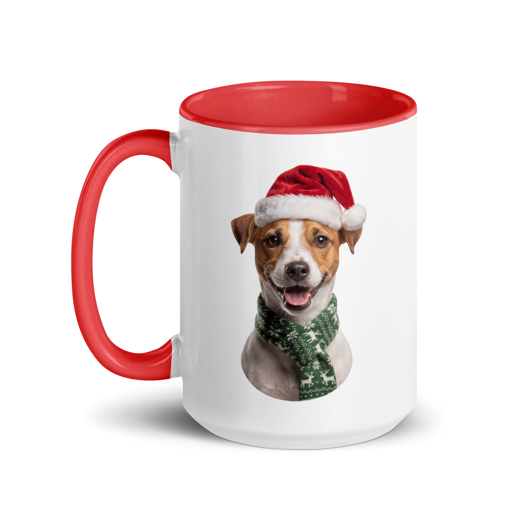 Jack Russell Terrier Ceramic Mug with Color Inside