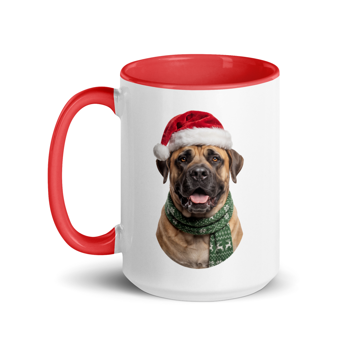 Mastiff Ceramic Mug with Color Inside