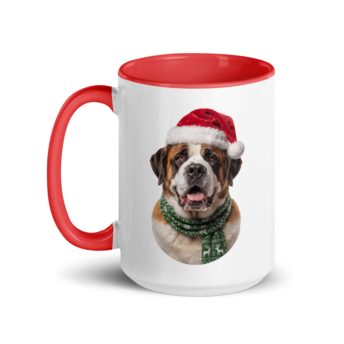 Saint Bernard Ceramic Mug with Color Inside